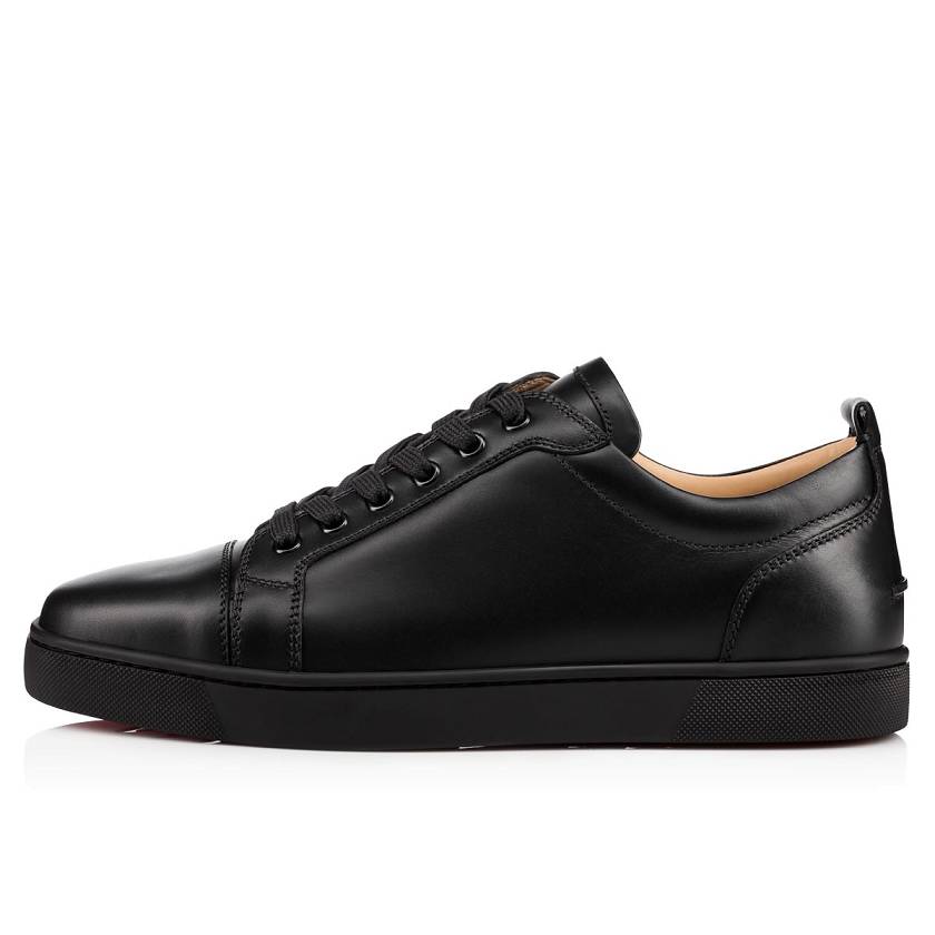 Men's Christian Louboutin Louis Junior Calf Low Top Sneakers - Black [3281-475]